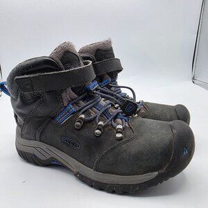 Keen Torino II Mid Kids Size 11 Black Blue Waterproof Boots Outdoors Camping